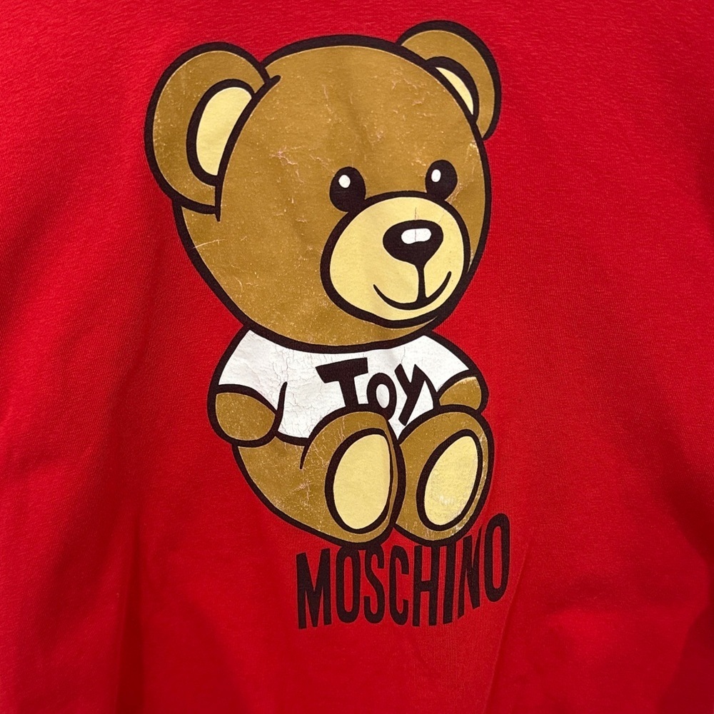 Moschino Red Teddy Bear Graphic Tee - Picture 2 of 8